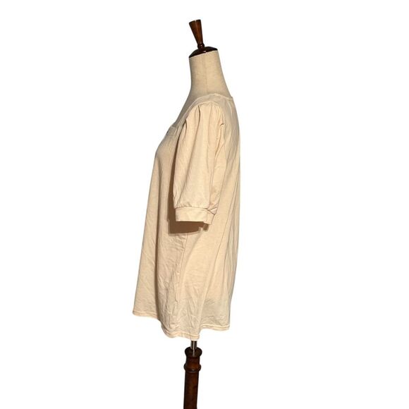 Chic Cream Puff Sleeve Peach Blouse - Picture 5 of 8